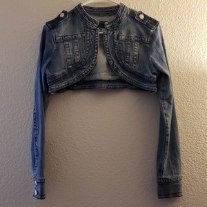 Denim cropped  jacket